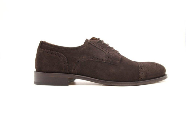 Derby Brogue in Brown Suede