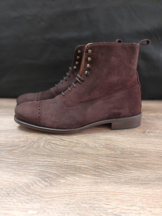 Oxford tall boots suede brown