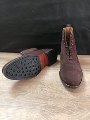 Oxford tall boots suede brown